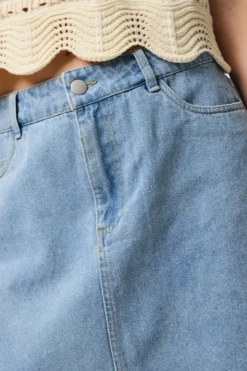 Abbi A-Shape Skirt - Light Blue Denim