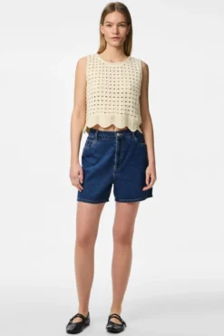 Abbi Shorts - Medium Blue Denim