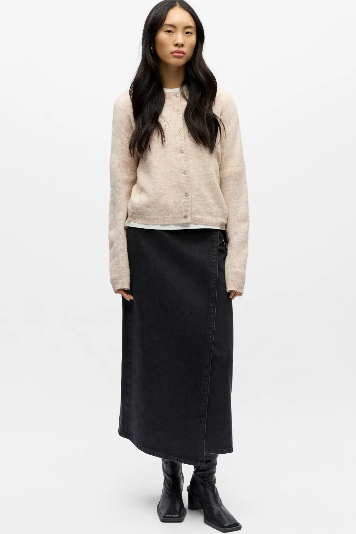 Agate Strik Cardigan - Humus Melange