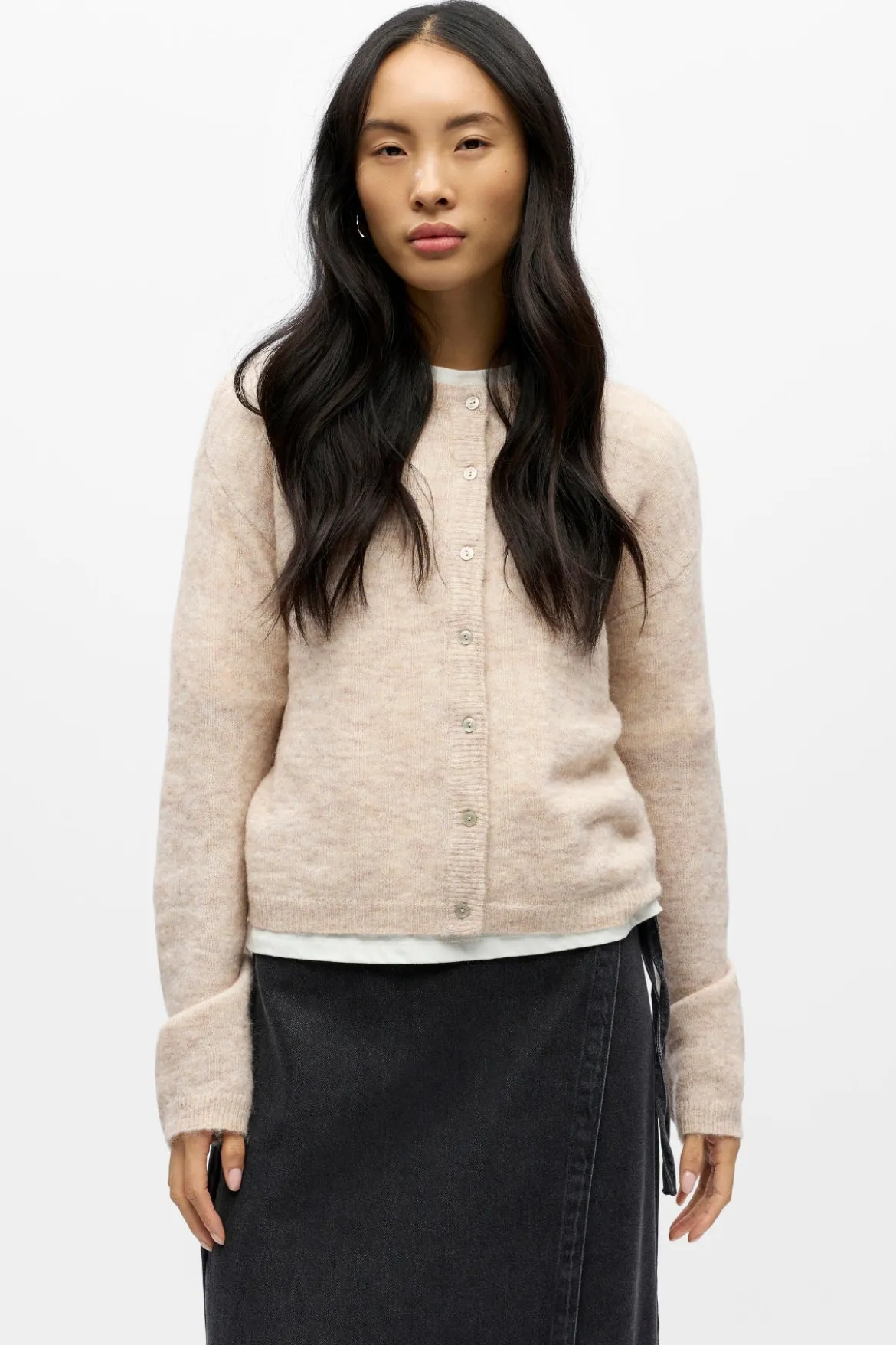 Agate Strik Cardigan - Humus Melange