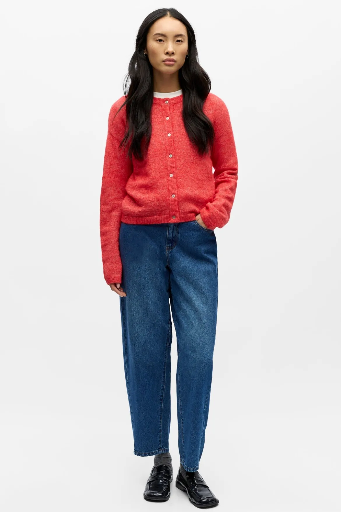 Agate Strik Cardigan - Poinsettia Melange