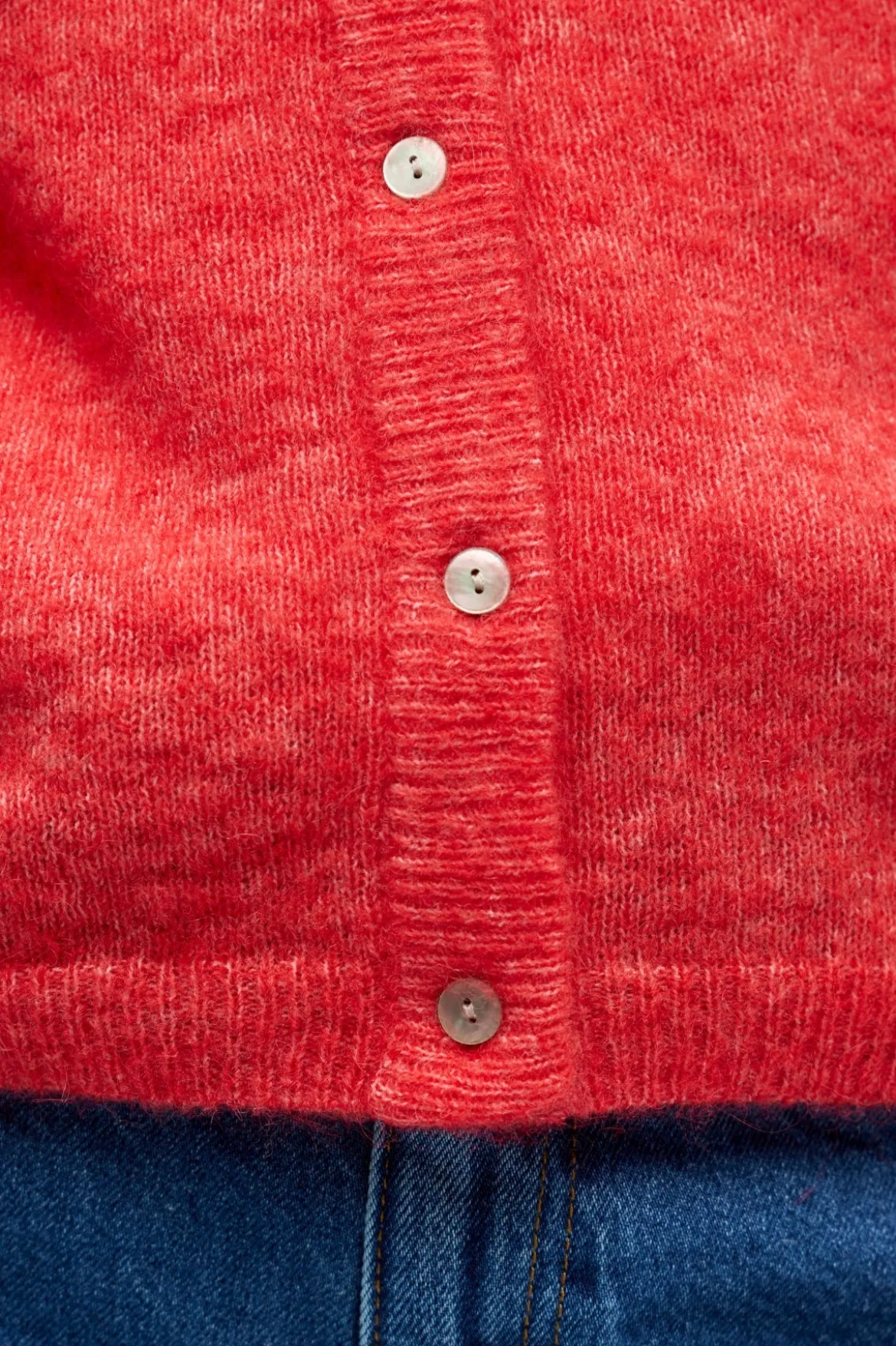 Agate Strik Cardigan - Poinsettia Melange