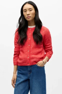 Agate Strik Cardigan - Poinsettia Melange