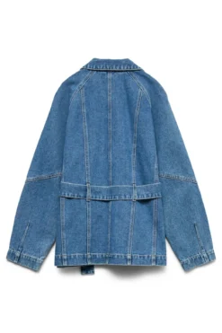 Agnes Belt Denim Jacket - Medium Blue Denim