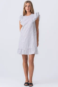 Aila Dress - Snow White / Black
