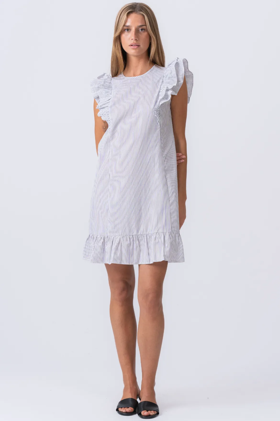 Aila Dress - Snow White / Black
