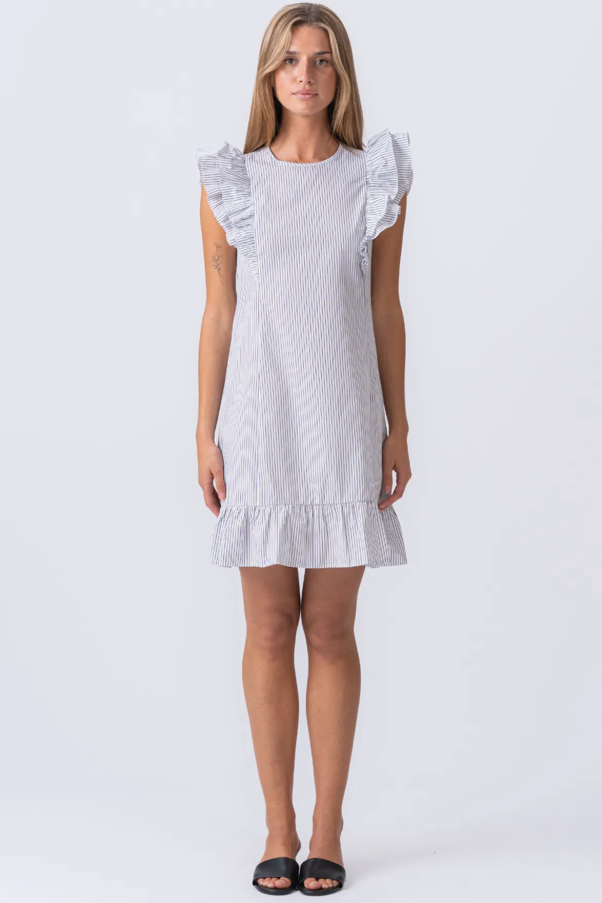Aila Dress - Snow White / Black