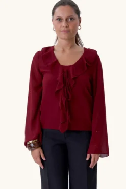 Alba Bluse - Burgundy