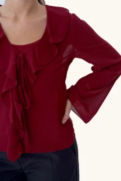 Alba Bluse - Burgundy