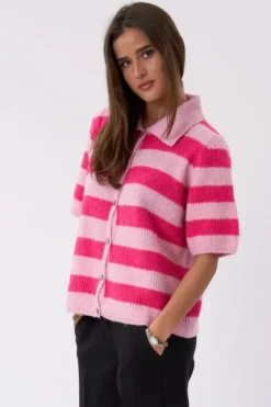 Alba Polo Knit - Pink