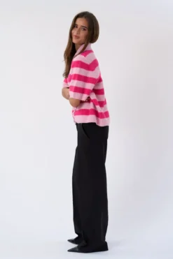 Alba Polo Knit - Pink