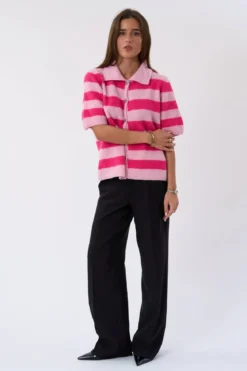 Alba Polo Knit - Pink