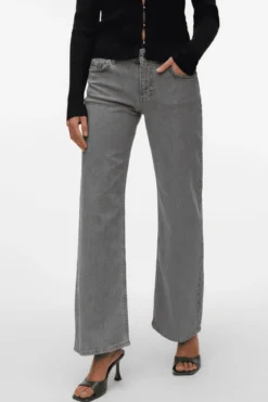 Alexis Lavtaljede Denim Jeans - Lys Grå Denim