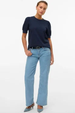 Alexis Lav Talje Denim Jeans - Lys Blå Denim