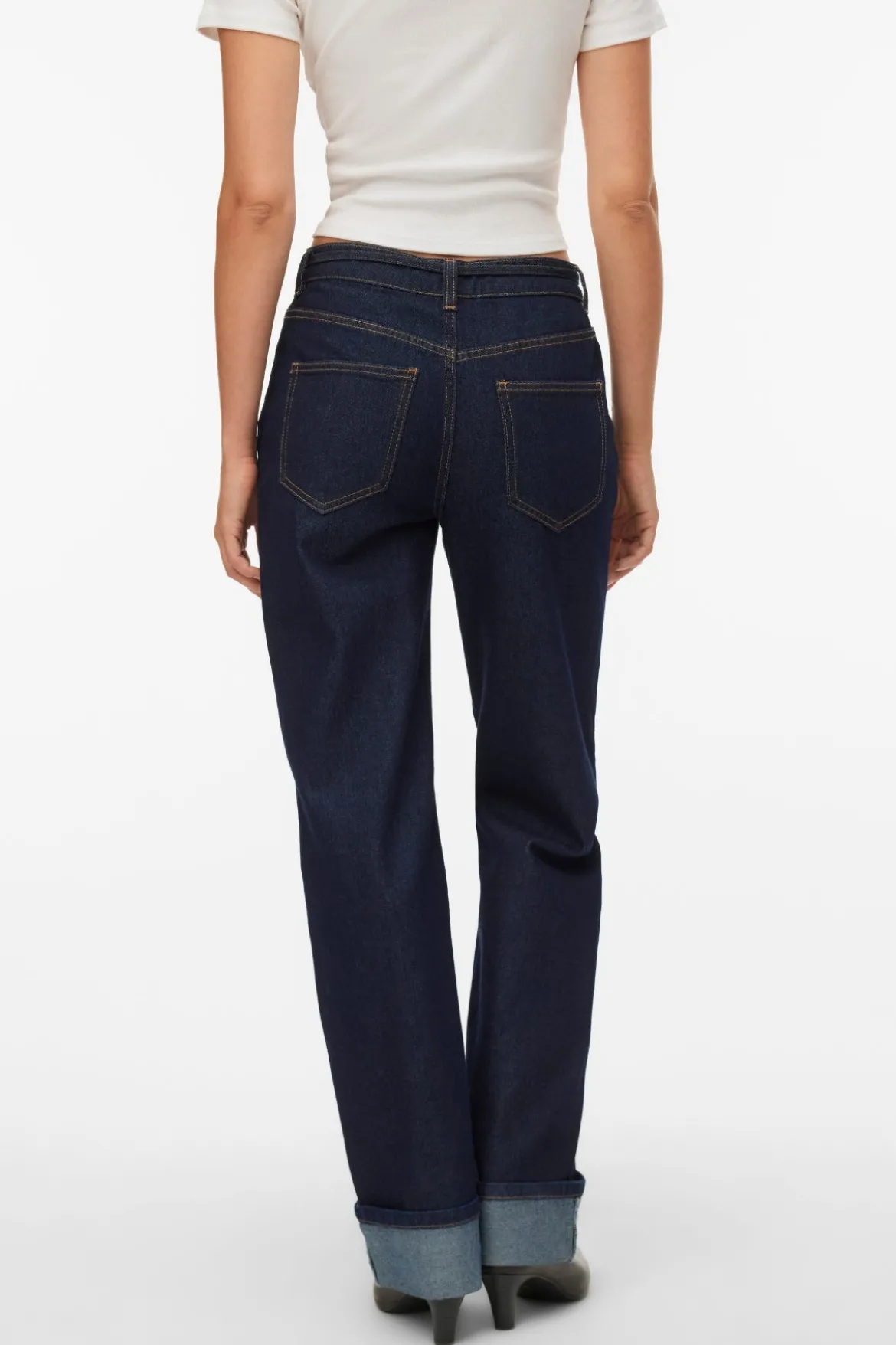 Allison Straight Rosebelt - Mørkeblå Denim
