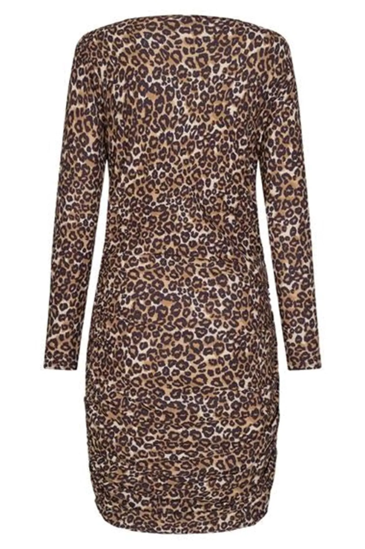 Alma Langærmet Kjole - Leopard