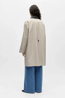 Alora Long Trenchcoat - Birch Magnet