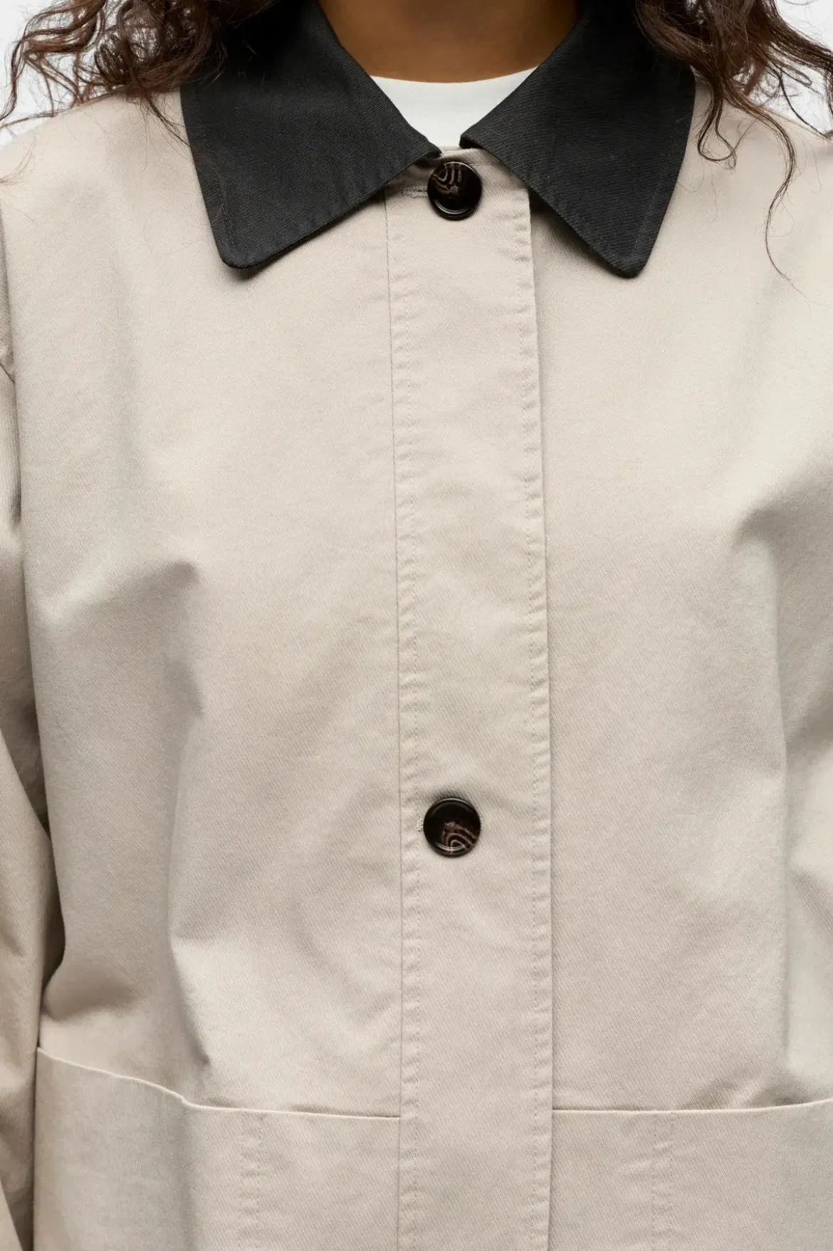 Alora Long Trenchcoat - Birch Magnet