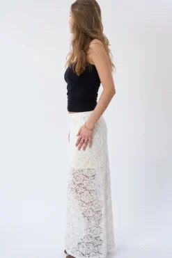 Amara Lace Maxi Skirt - Hvid