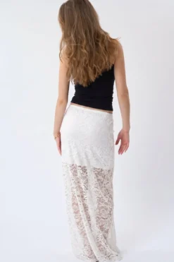 Amara Lace Maxi Skirt - Hvid