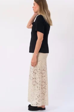 Amara Lace Maxi Skirt - Lysebeige