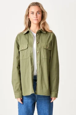 Amber Twill Skjorte - Grøn