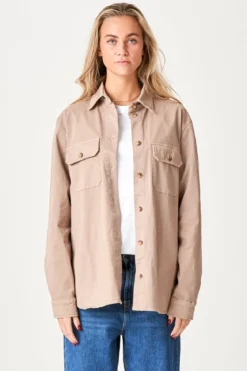 Amber Twill Skjorte - Khaki