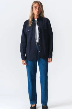 Amber Twill Skjorte - Navy