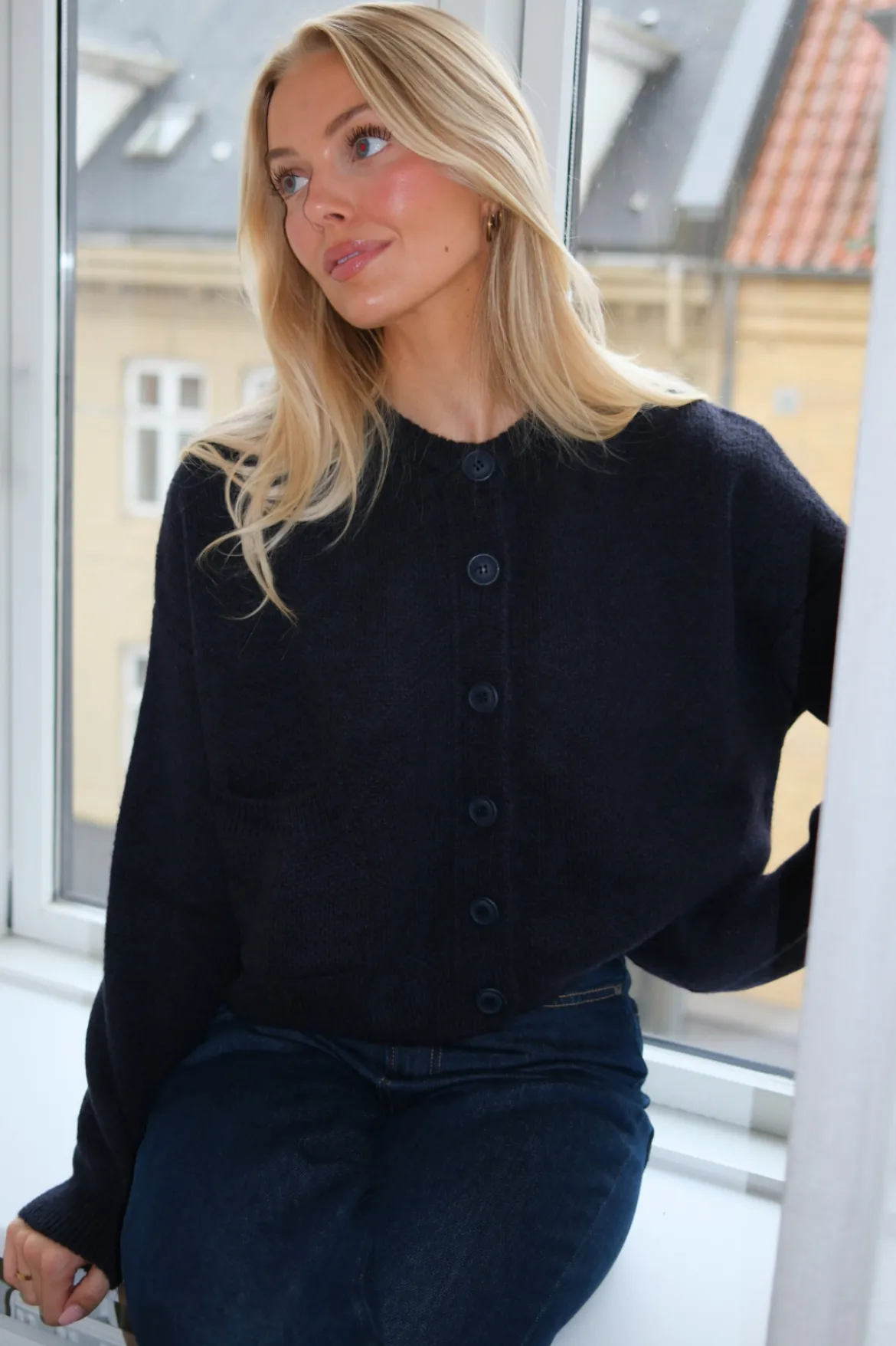 Angelique Cardigan - Dyb Blå