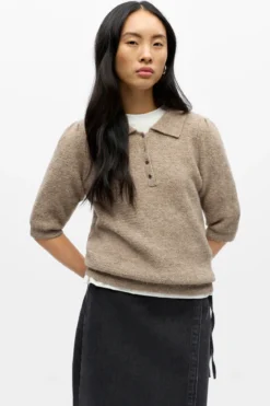 Anine Strik Polo - Morel Melange