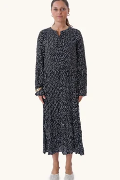 Anna langærmet kjole - Sort