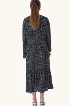 Anna langærmet kjole - Sort