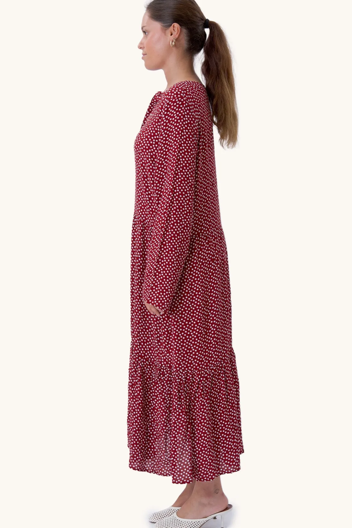 Anna langærmet kjole - Sundried Tomato