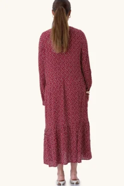 Anna langærmet kjole - Sundried Tomato