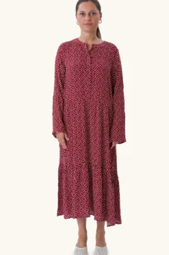 Anna langærmet kjole - Sundried Tomato