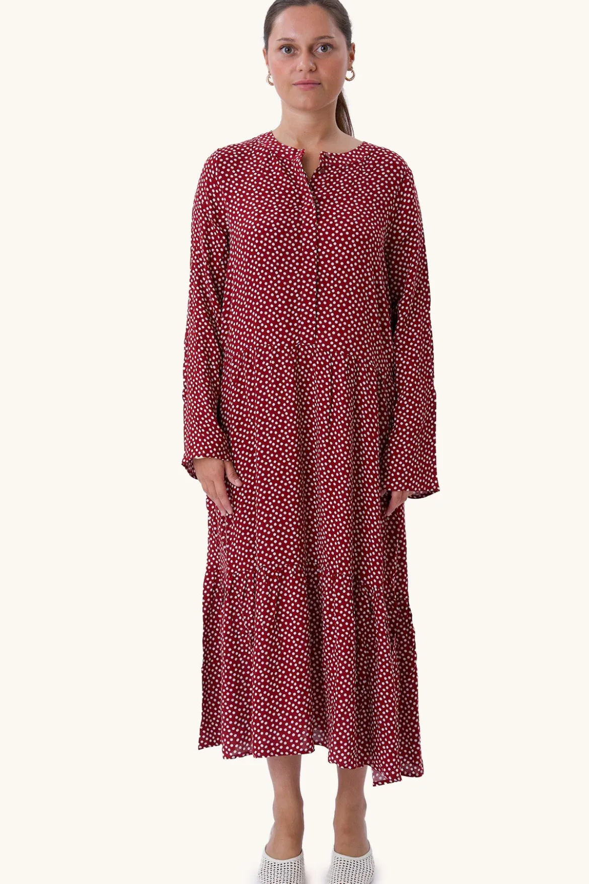 Anna langærmet kjole - Sundried Tomato