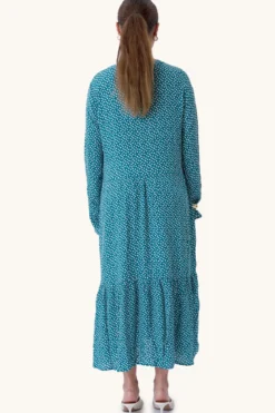 Anna langærmet kjole - Teal Green