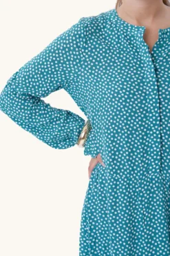 Anna langærmet kjole - Teal Green