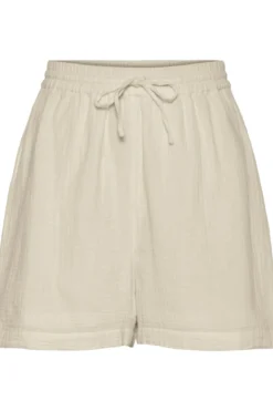Astina High-Waisted Shorts - Silver Lining - TEESHOPPEN