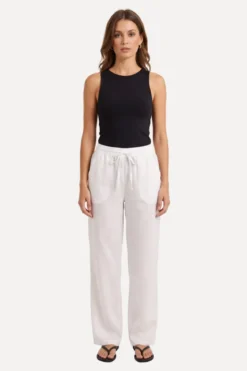 Astrid Hør Pants - Hvid