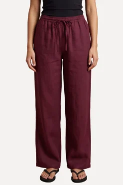 Astrid Hør Pants - Rød