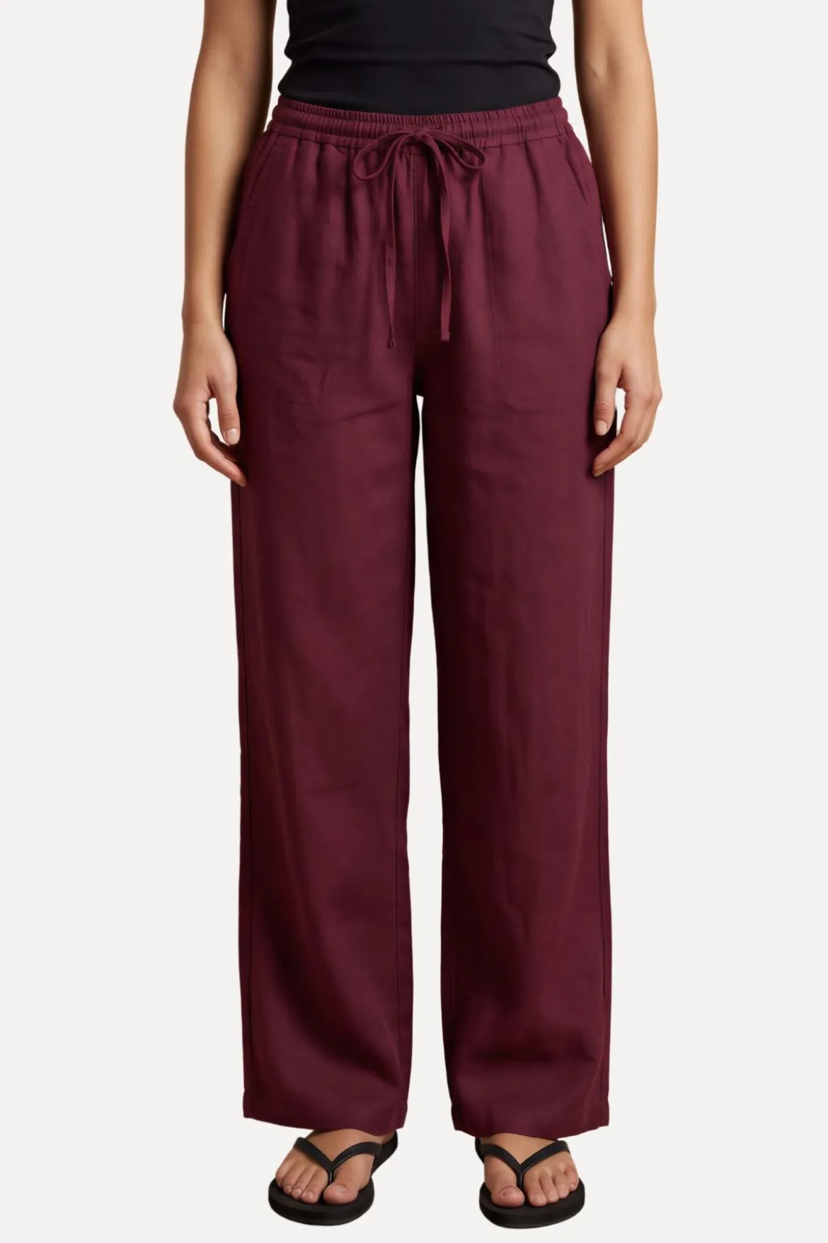 Astrid Hør Pants - Rød