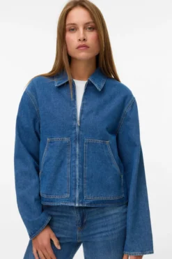 Aura Denim Jacket - Medium Blue Denim