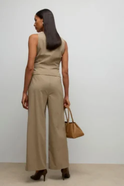 Ayah Hw Wide Pants - Dune Melange