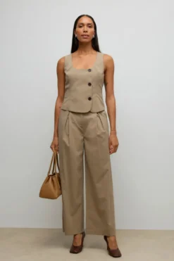 Ayah U-Neck Vest - Dune Melange