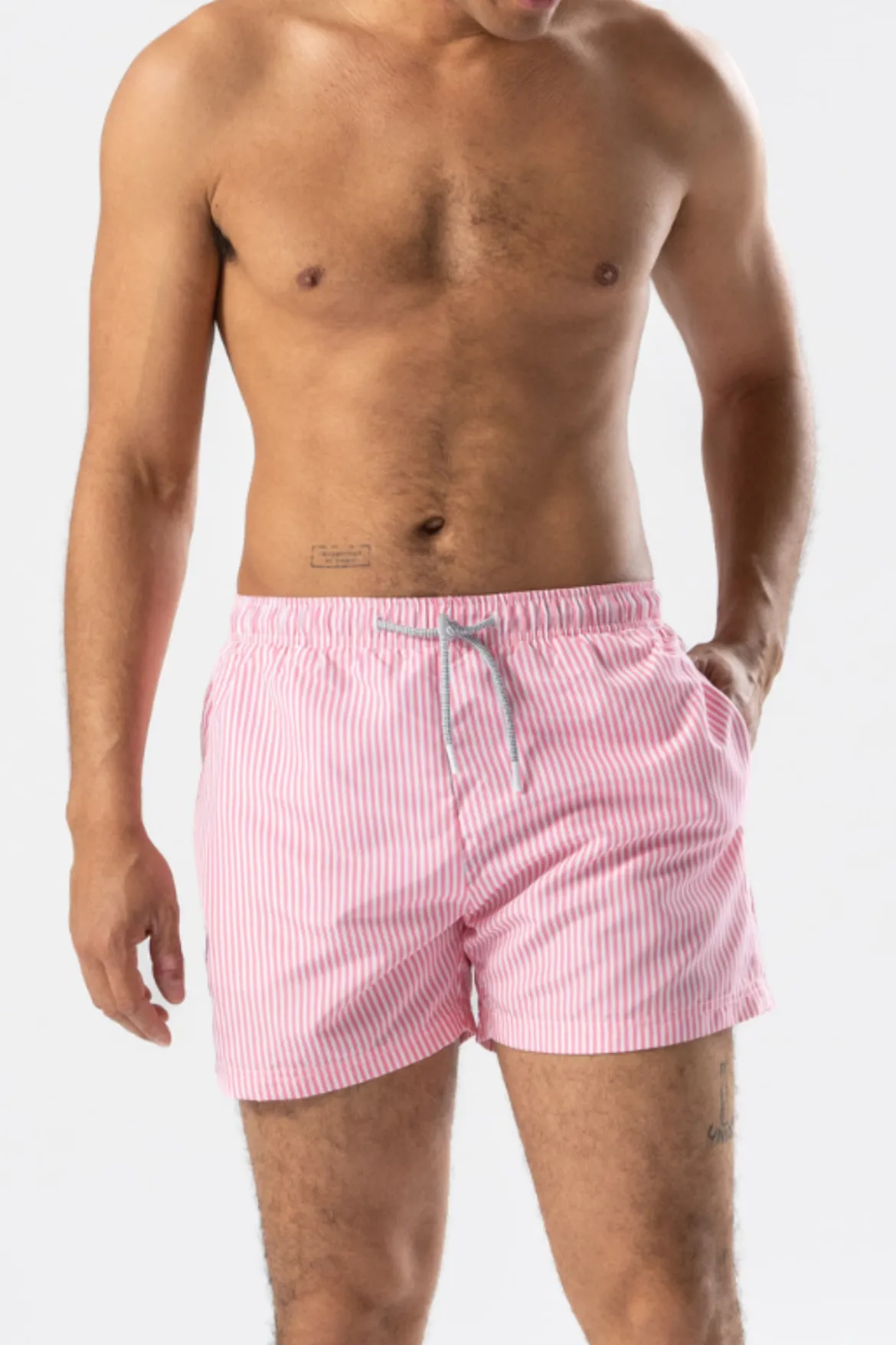 Badeshorts - Rosé/Hvid