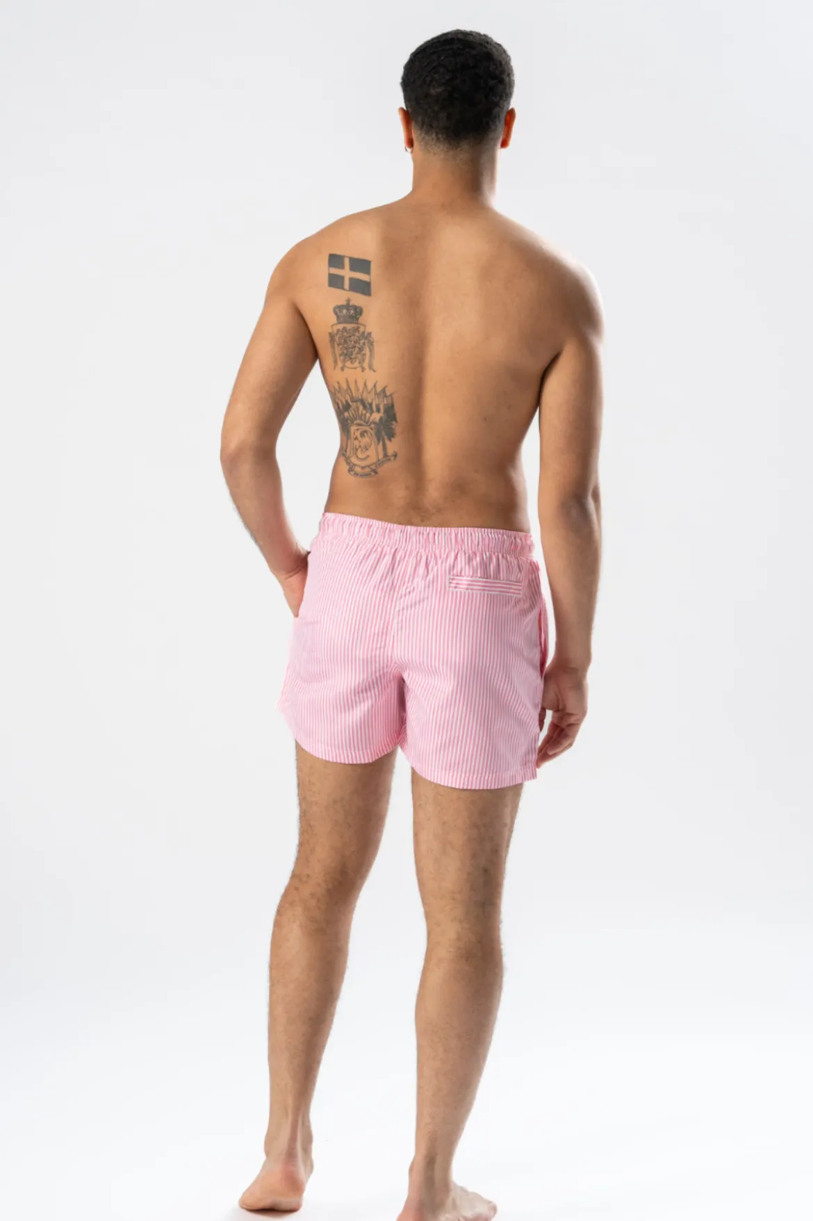 Badeshorts - Rosé/Hvid