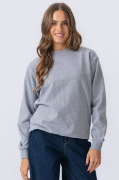 Basic Crewneck - Askegrå (dame)