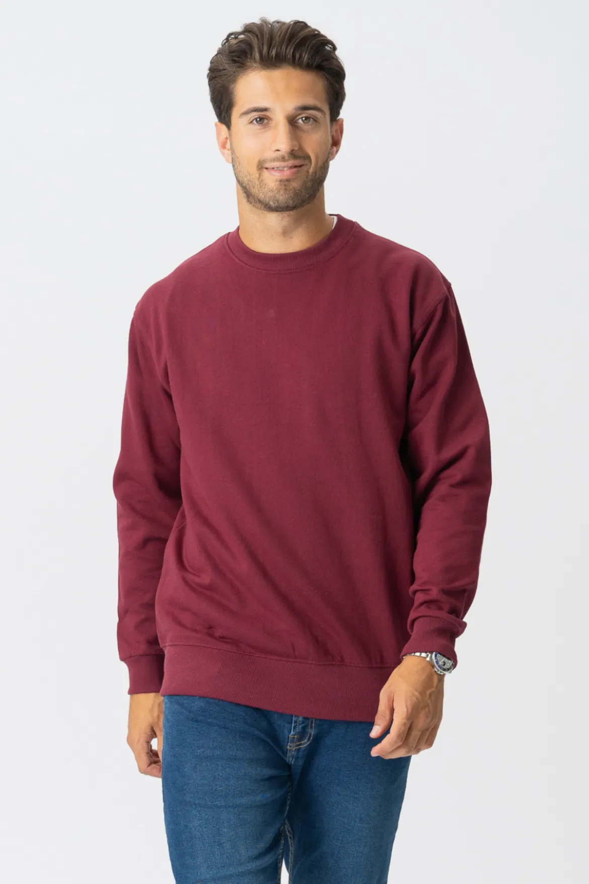 Basic Crewneck - Bordeaux Rød