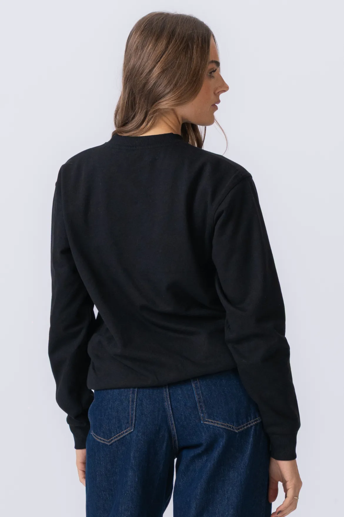 Basic Crewneck - Sort (dame)
